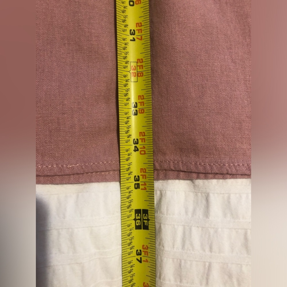 Briggs Dress Womens Size M Pastel Pink Rose Linen Blend Cottagecore Casual - Picture 9 of 11